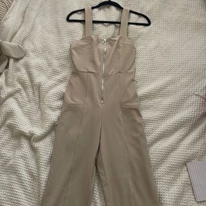 Showpo tan jumpsuit